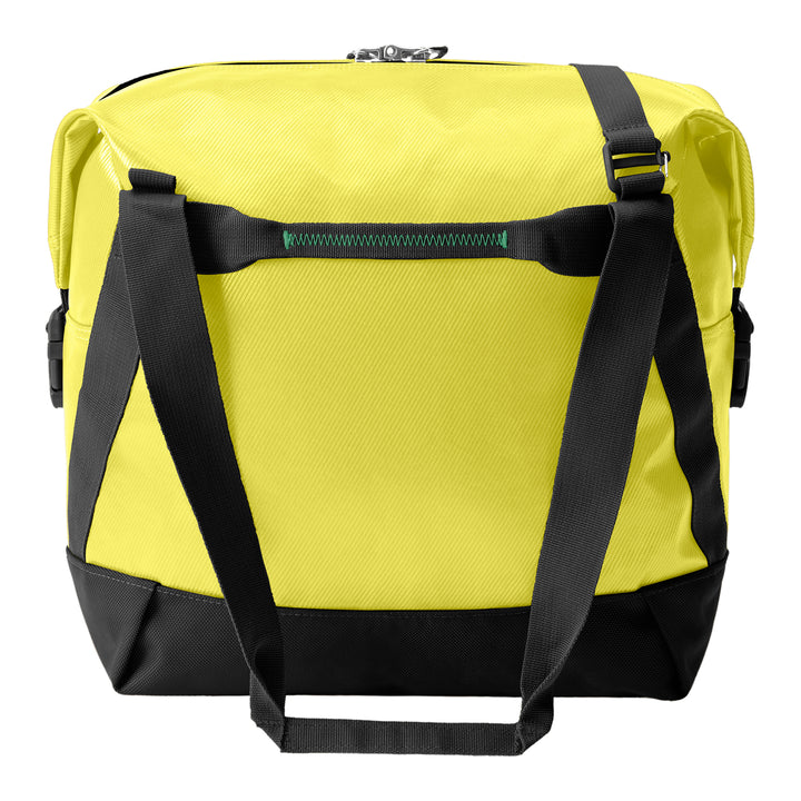 Back side of electric yellow Eagle Creek Migrate Tote Bag