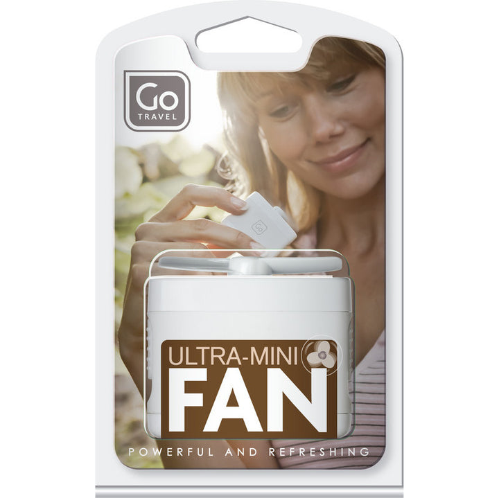 White Ultra Mini Fan in Packaging