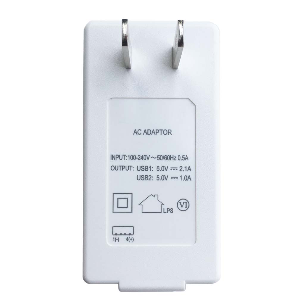 United States / Japan Dual USB Nongrounded Travel Adapter