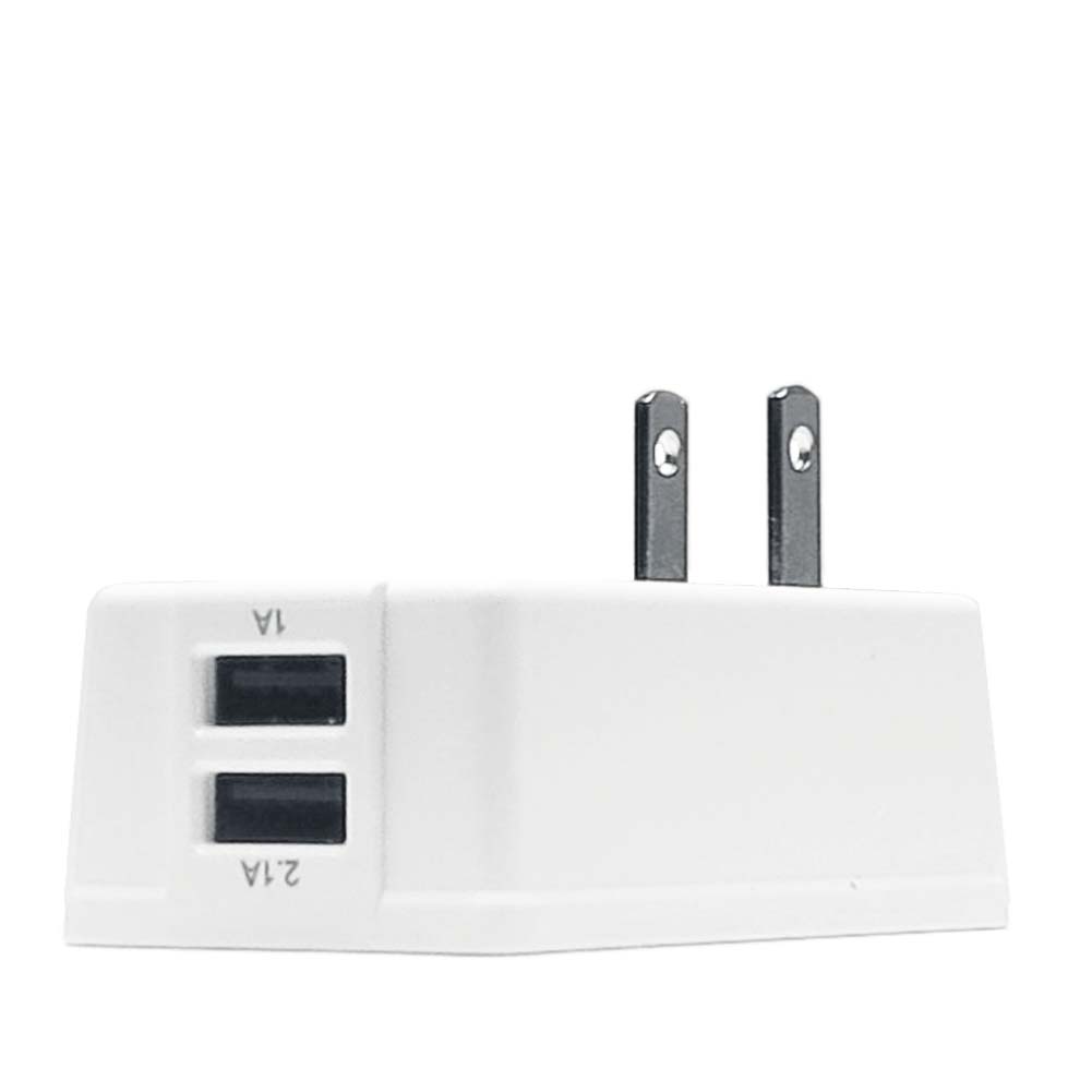 Japan adapter with two usb charging ports