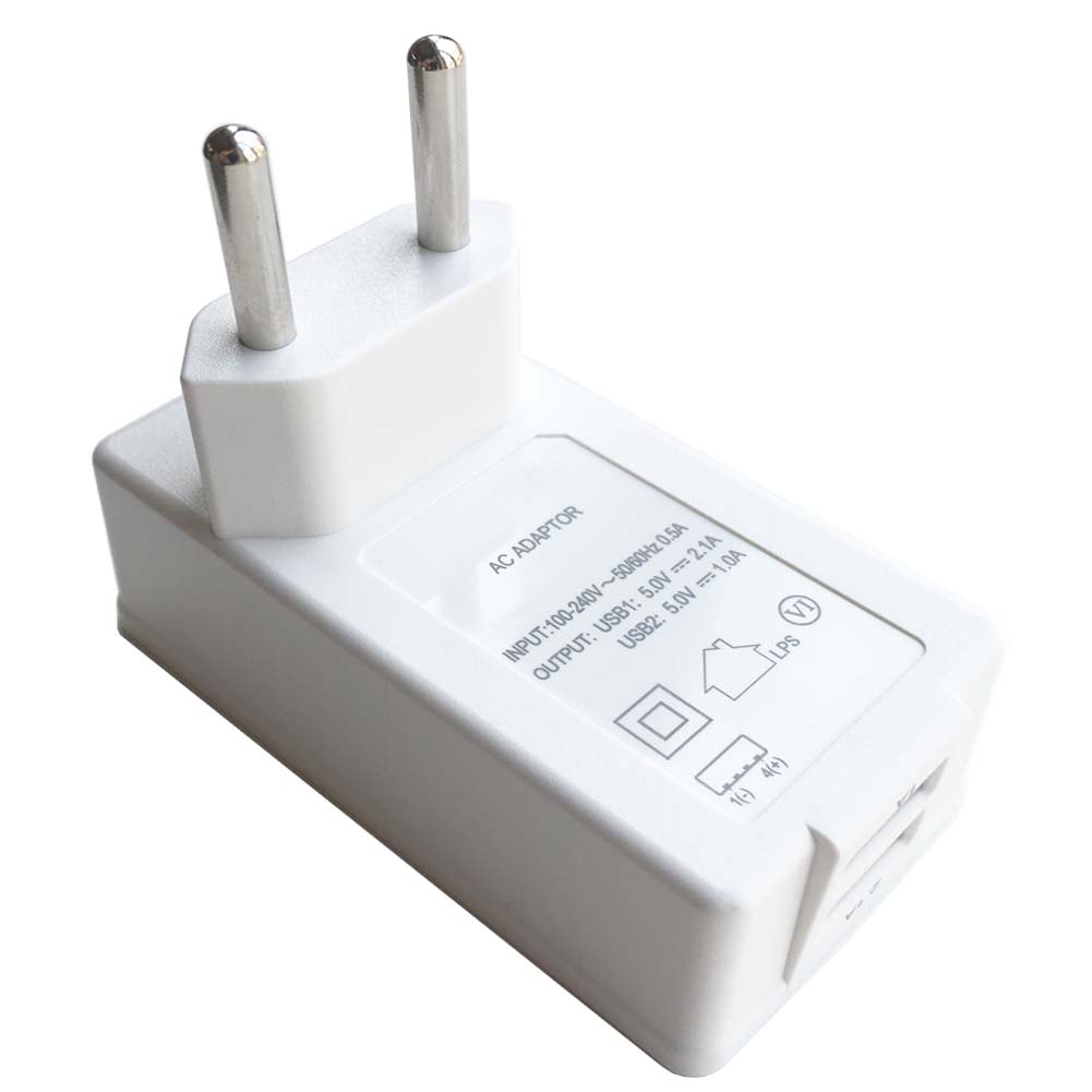 nongrounded usb port travel adapter