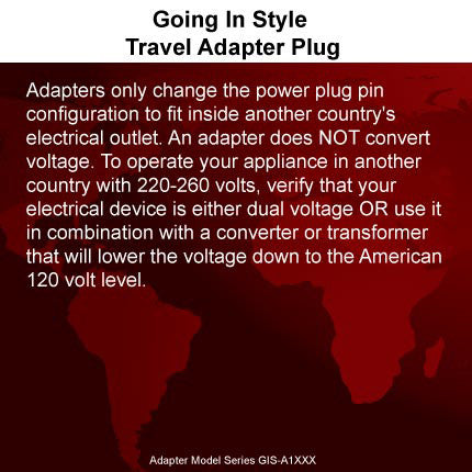 Adapter Plug America to United Kingdom Non Grounded D Polarized