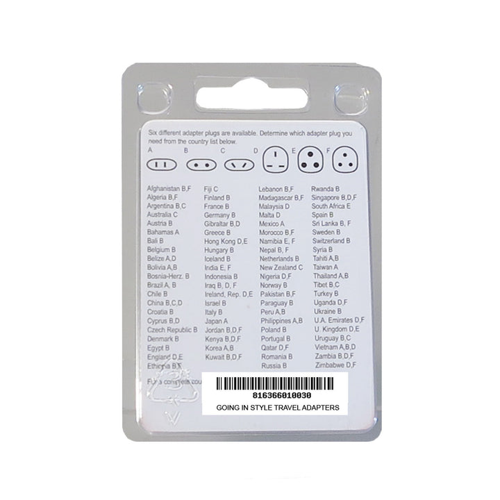 Back of Going In Style Adapter Package