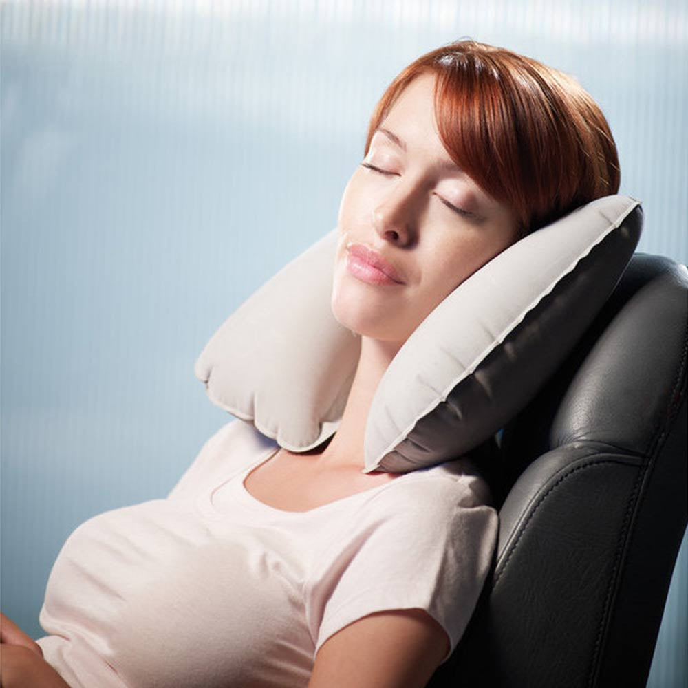 The Snoozer Inflatable Neck Pillow Design Go