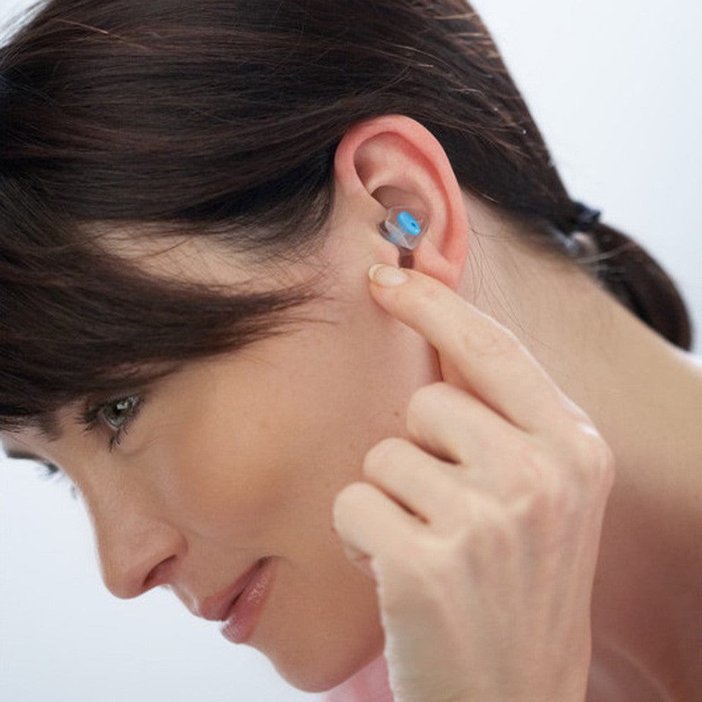 Woman Using Z Zone Ear Plugs