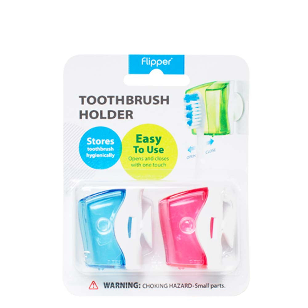 Packaging of Flipper Travel Toothbrush Holder
