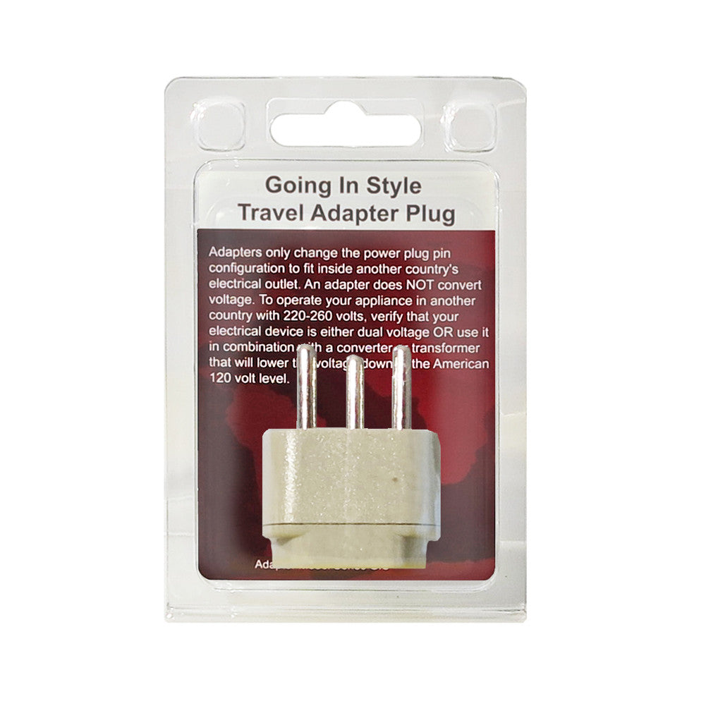 Israel Adapter Packaging from Going In Style