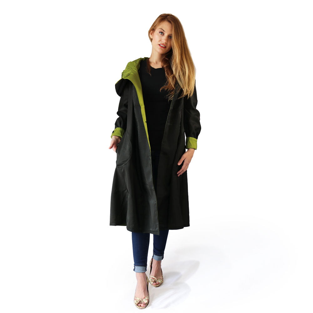 Reversible Green Raincoat