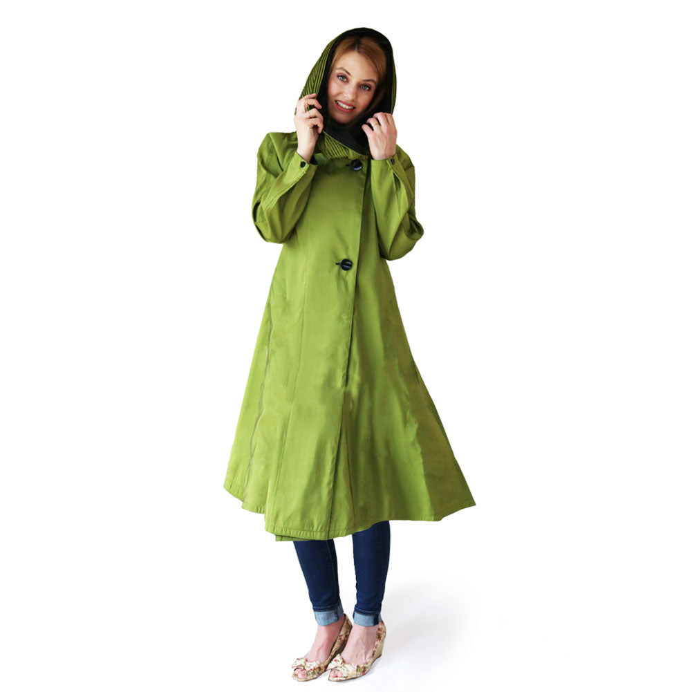 Mycra Pac Tea Grass Raincoat Dona With Hood