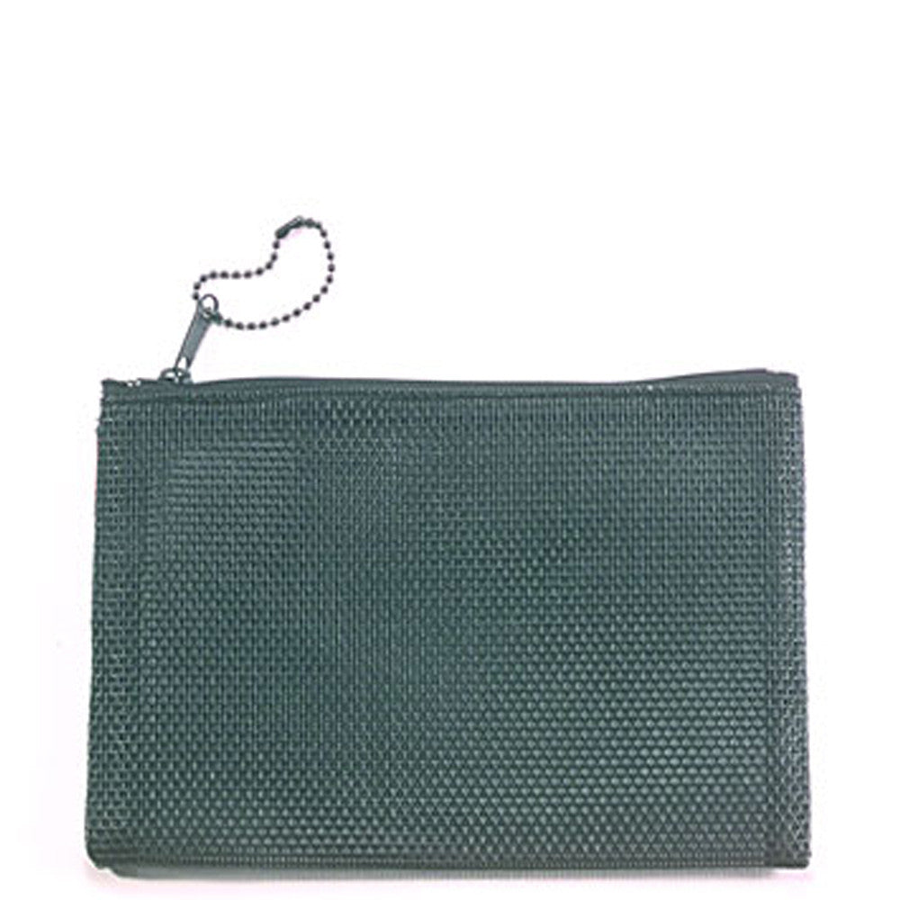 Small Black Mesh See Through Cometic Bag For Travel 5 x 7"