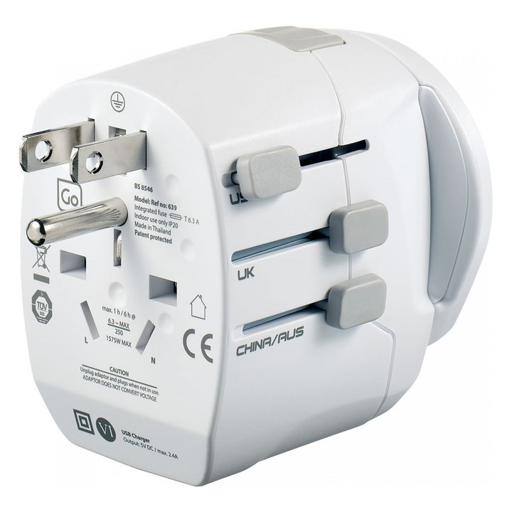 Design Go US pins world wide adapter