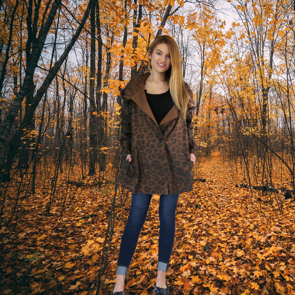 Mycra Pac Leopard Print Mini Donatella Raincoat Now Available!