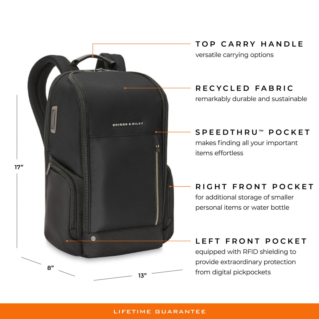 big mouth leather backpack Briggs & Riley H.T.A. Medium Widemouth Backpack – Going In Style