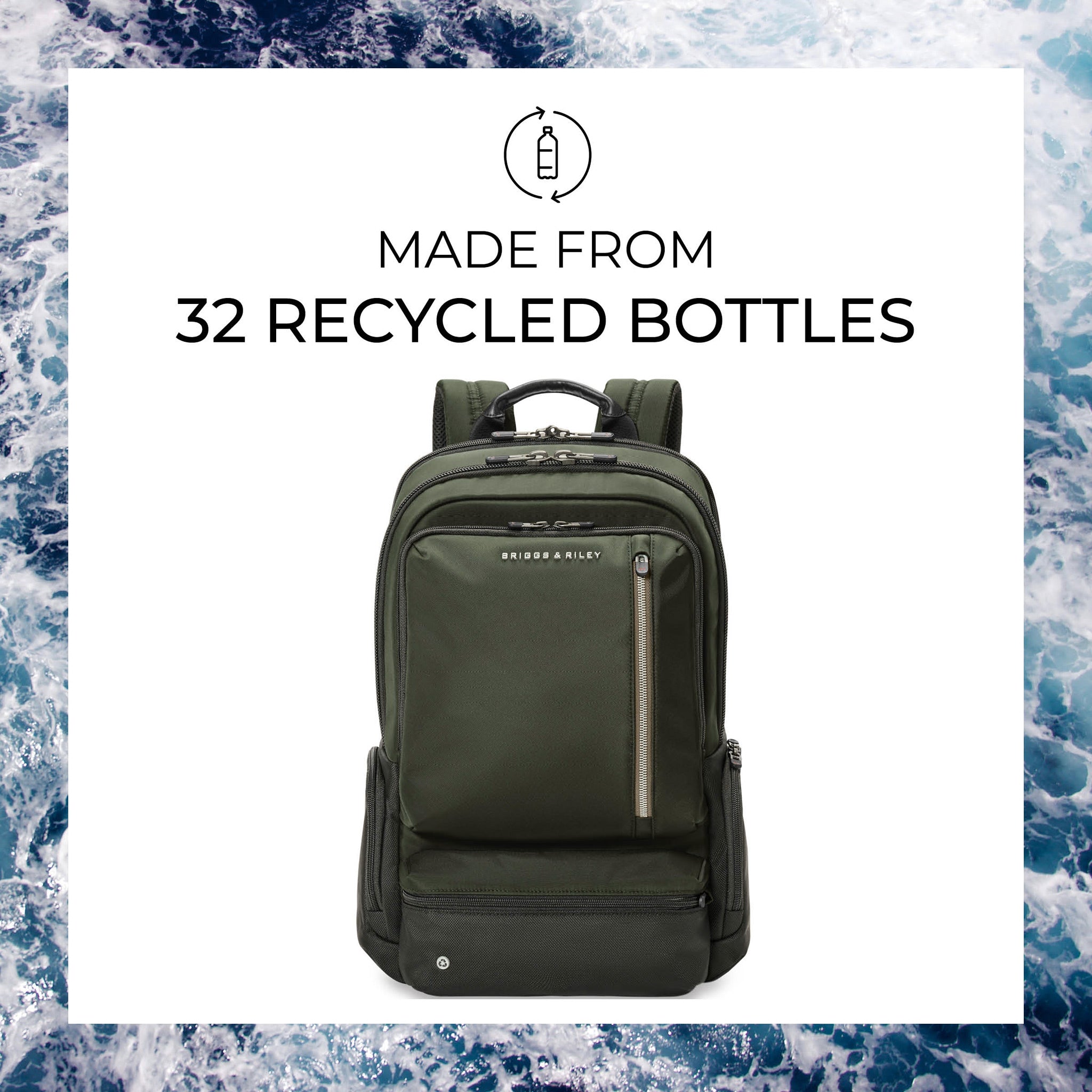 Briggs ＆ Riley Hta, フォレスト, Slim Expandable Backpack, Hta 並行輸入品 Briggs \u0026 Riley HTA AK136-23 Large Cargo Backpack - Forest \u2014 Bag and Baggage