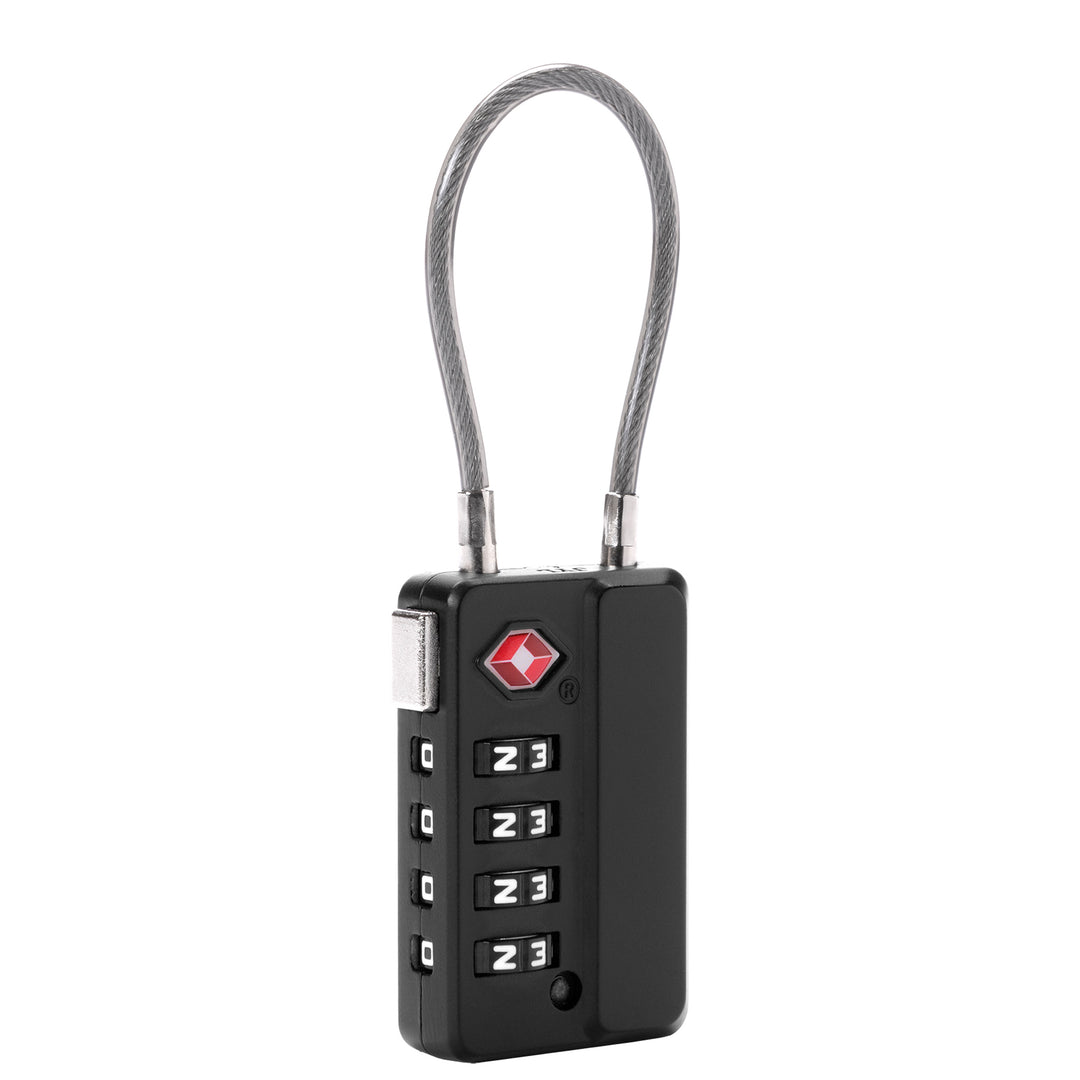 Eagle Creek Cable 4 Dial TSA Lock Black
