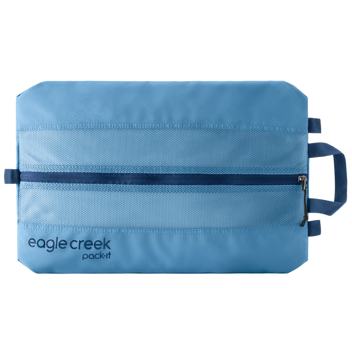 Eagle Creek Pack-It® Reveal Shoe Sack with zipper and handle color light baby blue