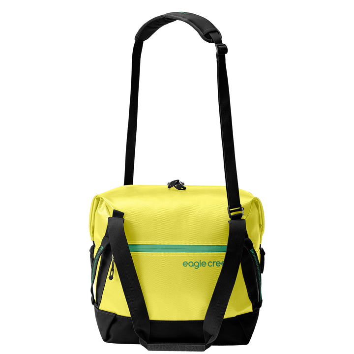 Eagle Creek Migrate Tote Bag in color yellow with black strap extended