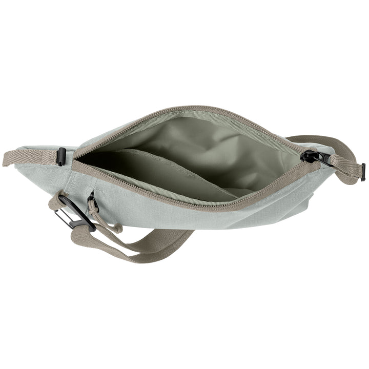 Inside top view of grey Stash RFID Sling Bag