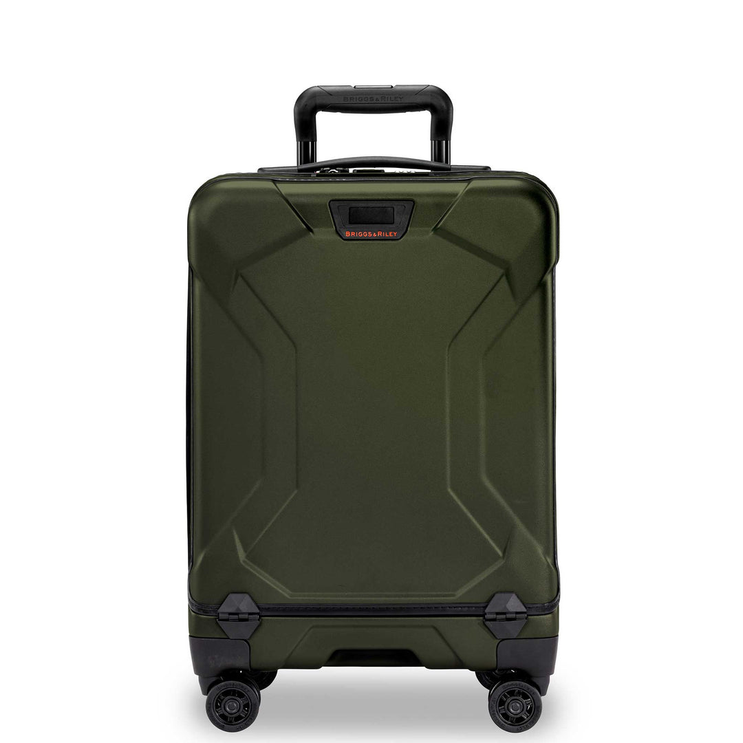 Hunter green hardshell torq carry on suitcase for domestic travel