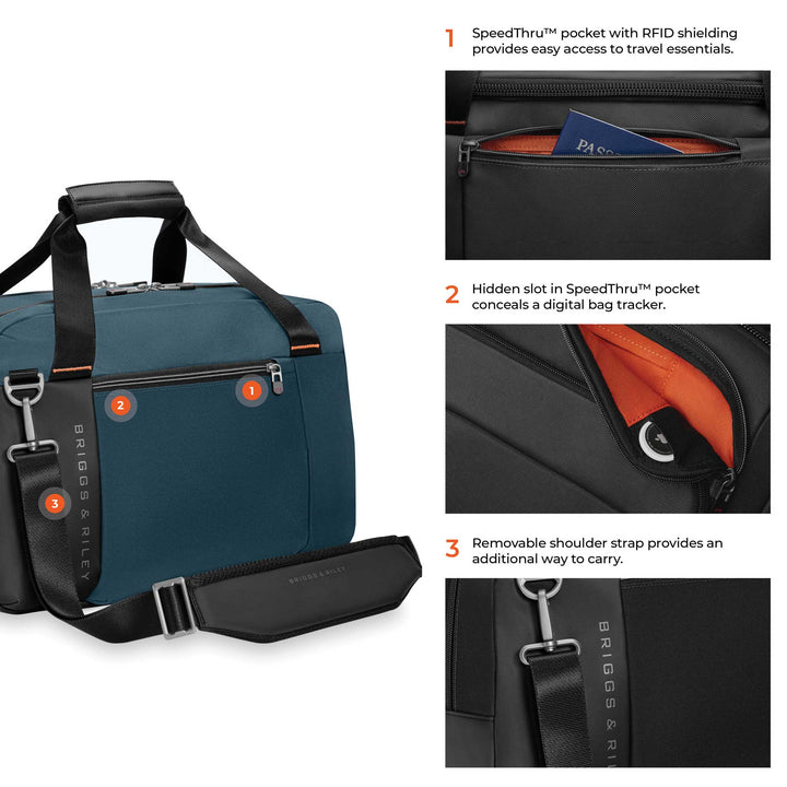 Underseat Cabin Bag Features Speed Thru pocket