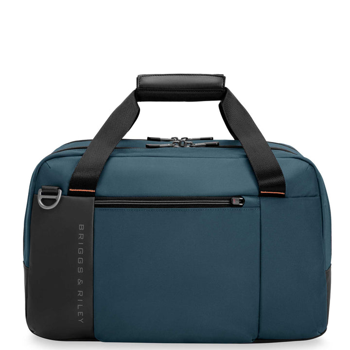 Ocean blue carry on cabin bag with zipper compartment