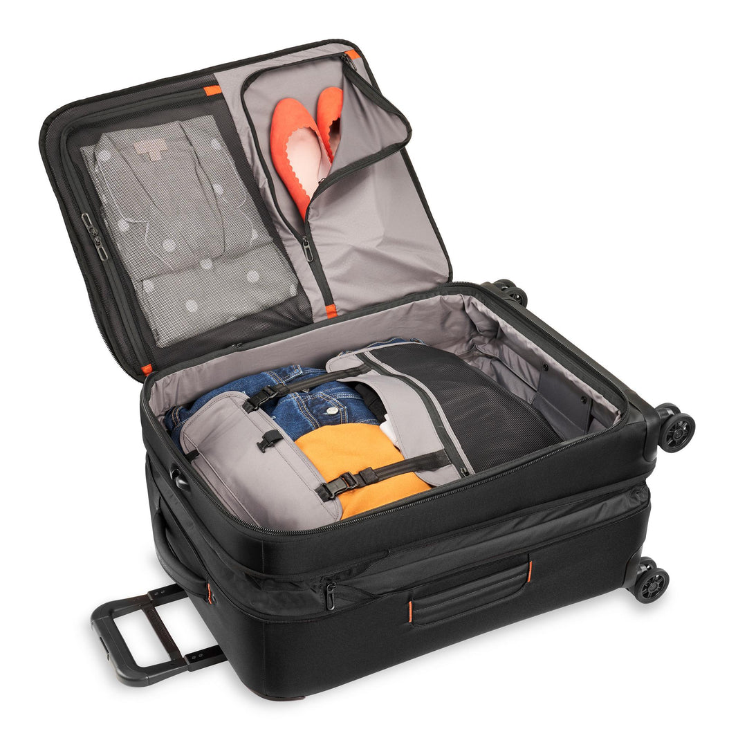 Interior packed with clothes and secured ZDX Medium Expandable Spinner