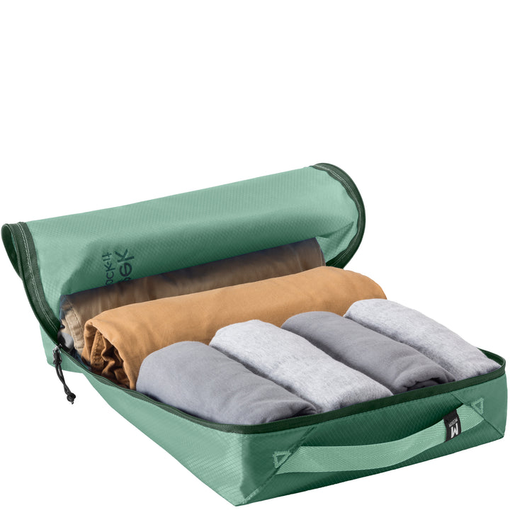 Eagle Creek Pack-It® Starter Packing Cube size medium packed with pants and shirts