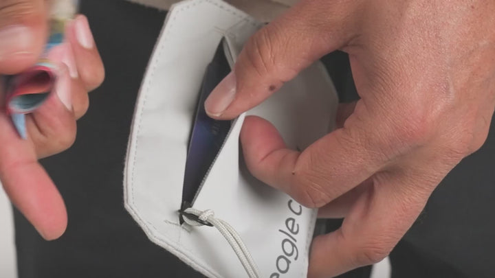 Demo Video Eagle Creek Undercover RFID Hidden Pocket Man puts money into wallet