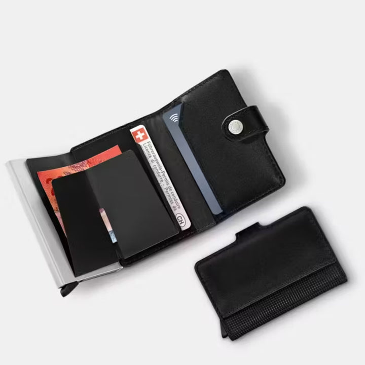 Inside of Victorinox Altius Secrid Leather Card Wallet
