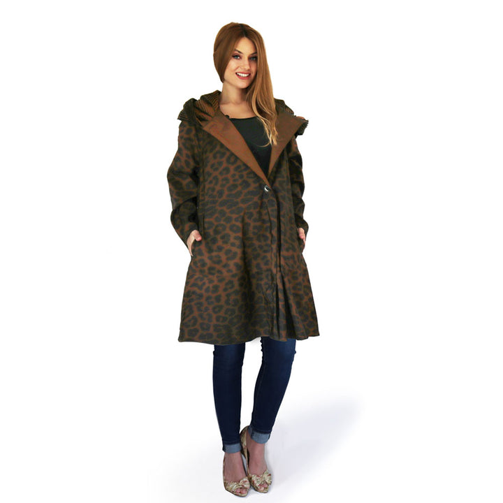 Mycra Pac Leopard Raincoat with Hood