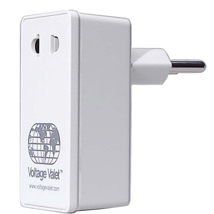 european nongrounded travel adapter with usb
