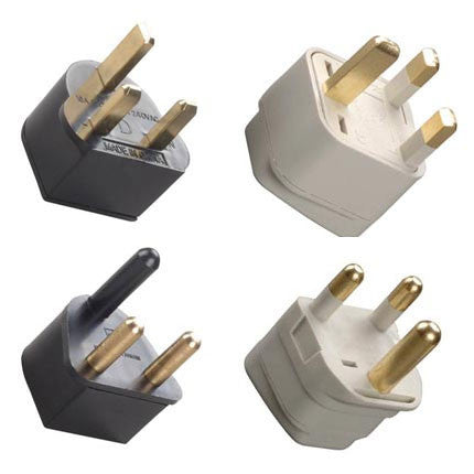 Sierra Leone Travel Adapter Set of Four Plugs Two Non Grounded and Two Grounded