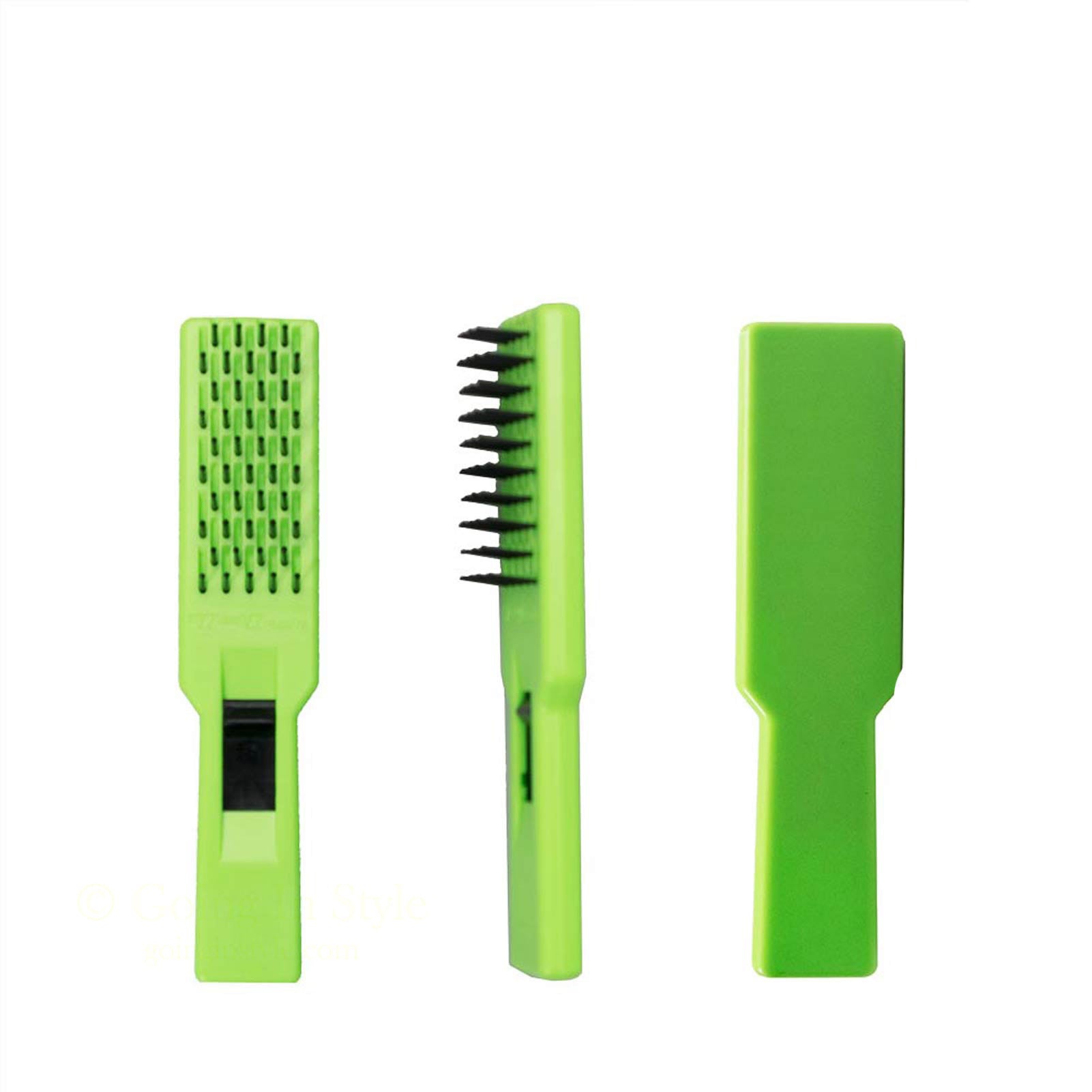Hot brush with retractable bristles clearance