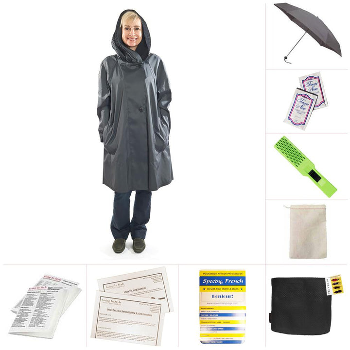 Mycra Pac Short Silver Raincoat Set