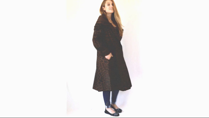 Leopard print Mycra Pac Raincoat Video in Tea length
