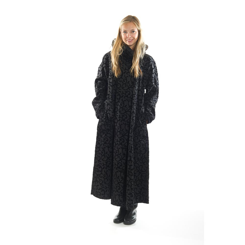 Mycra Pac Raincoat Long Donatella Black Scroll