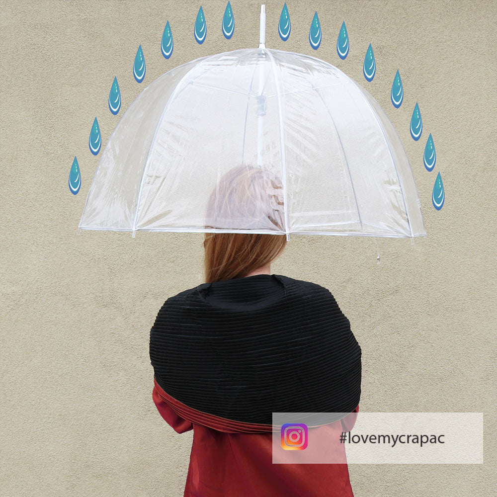 Mycra Pac brick red umbrella raincoat from instagram