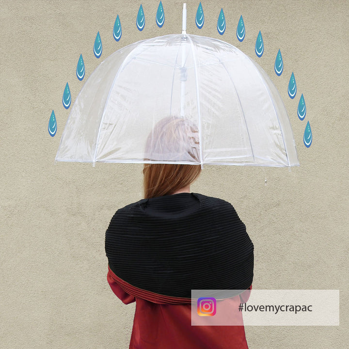 Mycra Pac brick red umbrella raincoat from instagram