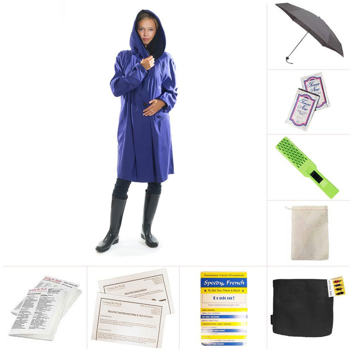 Mycra Pac Short Grape Raincoat Set