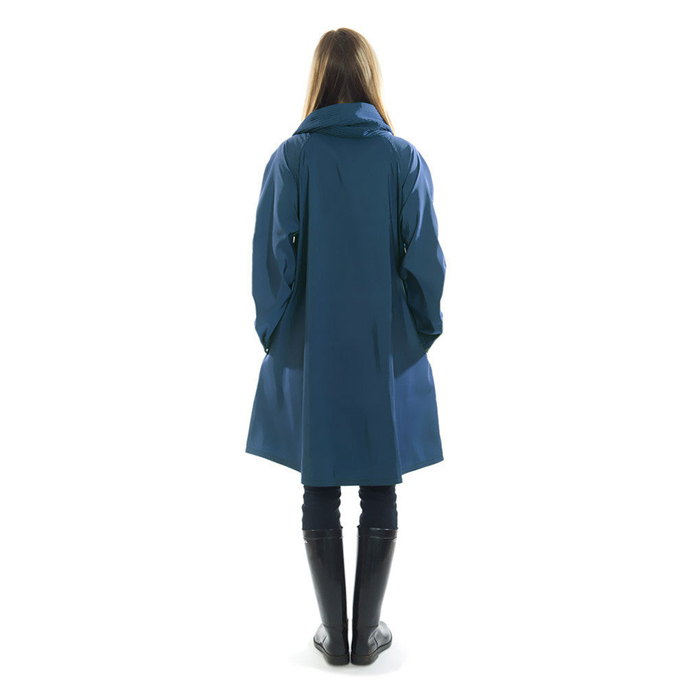 Sapphire Mycra Pac Raincoat Donatella Short with Large Collar