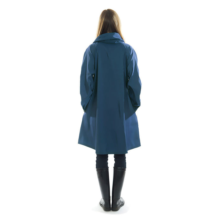 Sapphire Mycra Pac Raincoat Donatella Short with Large Collar