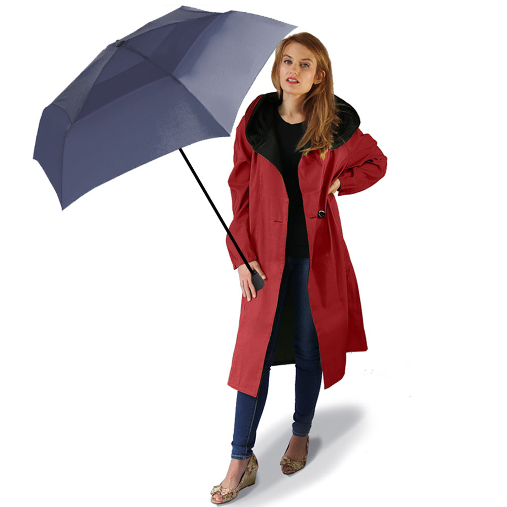 Mycra Pac Umbrella Coat Tea Dona Brick Red